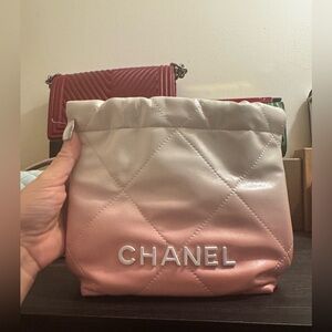 Pink and Cream Quilted Bag- can be crossbody, shoulder or clutch